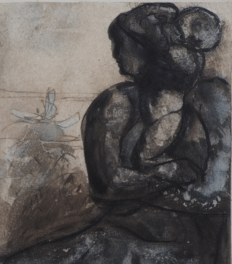 Auguste RODIN : Étreinte maternelle, 1897 - Héliogravure (détail)