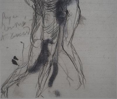 Auguste RODIN : L'affrontement - Héliogravure (détail)