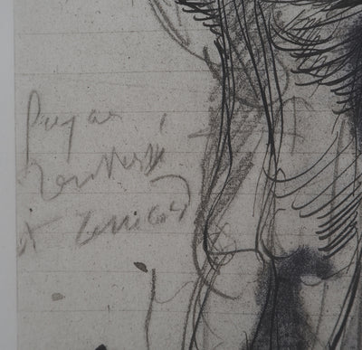 Auguste RODIN : L'affrontement - Héliogravure (détail)