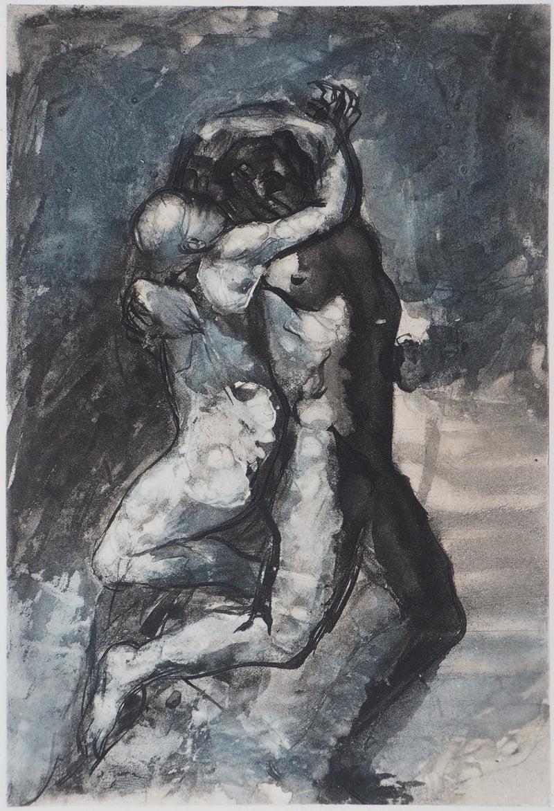 Auguste RODIN : Les amoureux - Héliogravure