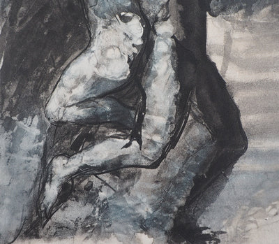 Auguste RODIN : Les amoureux - Héliogravure (détail)