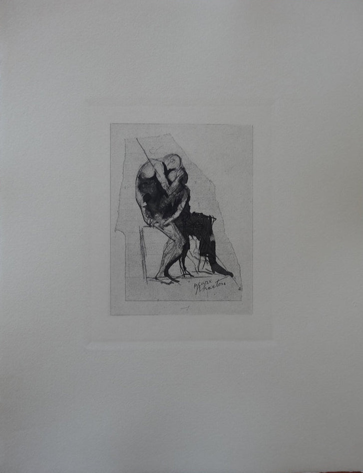 Auguste RODIN : Le baiser, 1897 - Héliogravure (détail)