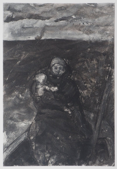 Auguste RODIN : La barque de Caron, 1897 - Héliogravure