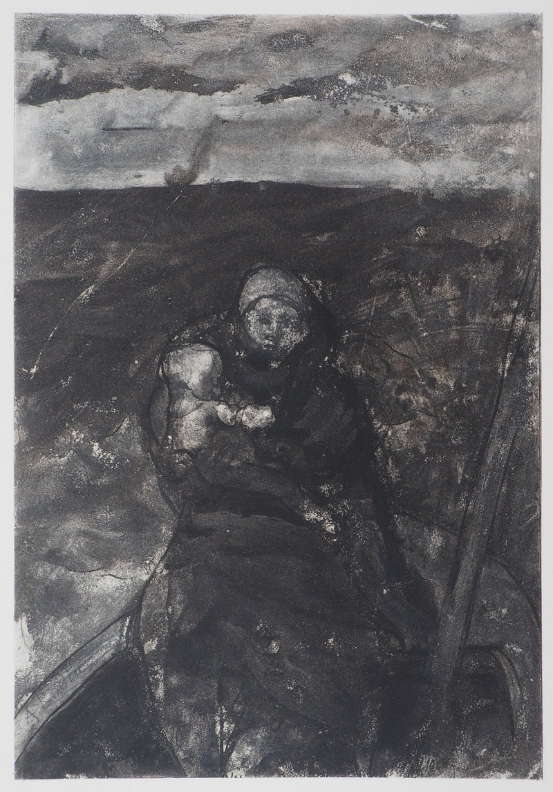 Auguste RODIN : La barque de Caron, 1897 - Héliogravure