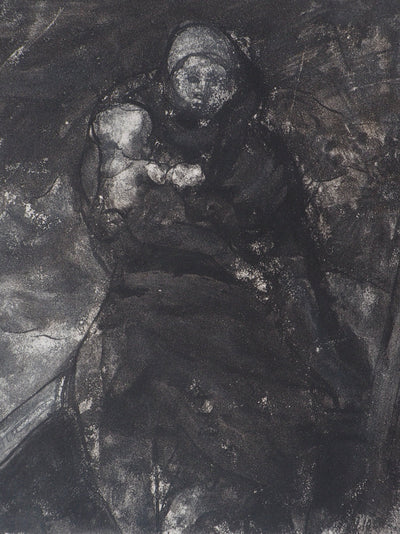 Auguste RODIN : La barque de Caron, 1897 - Héliogravure (détail)