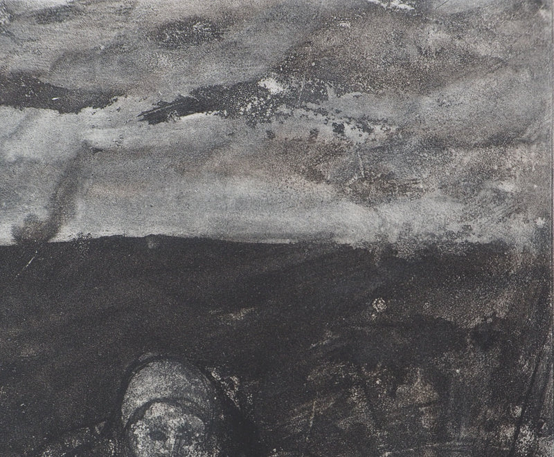 Auguste RODIN : La barque de Caron, 1897 - Héliogravure (détail)