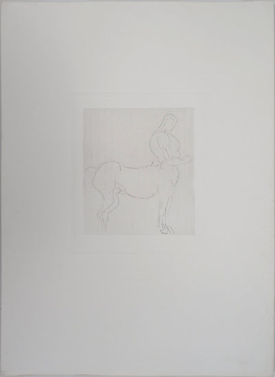 Auguste RODIN : Centaure - Héliogravure (détail)