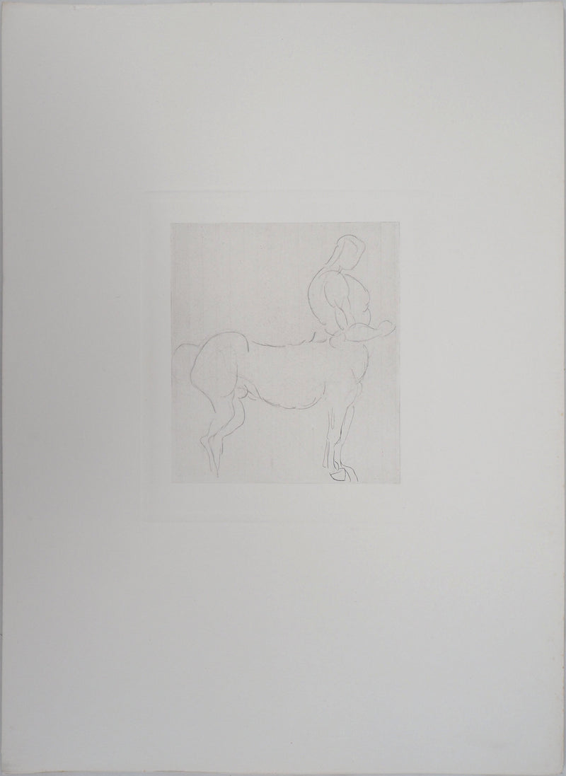 Auguste RODIN : Centaure - Héliogravure (détail)