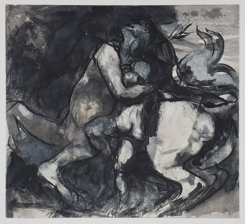 Auguste RODIN : Centaure et enfant - Héliogravure