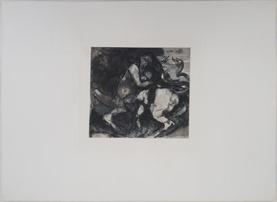 Auguste RODIN : Centaure et enfant - Héliogravure (détail)