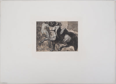 Auguste RODIN : Centaure enlevant deux femmes - Héliogravure (détail)
