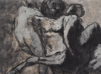 Auguste RODIN : Centaure enlevant deux femmes - Héliogravure (détail)