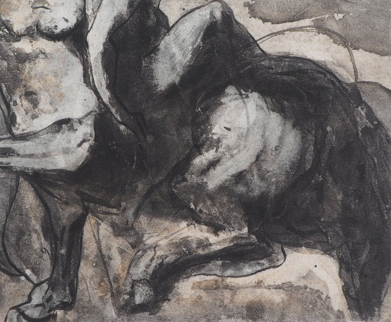Auguste RODIN : Centaure enlevant deux femmes - Héliogravure (détail)