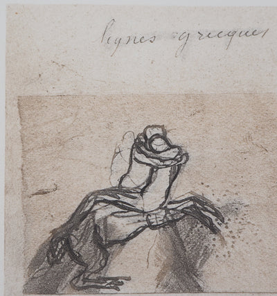 Auguste RODIN : Centaure enlevant une femme - Héliogravure (détail)