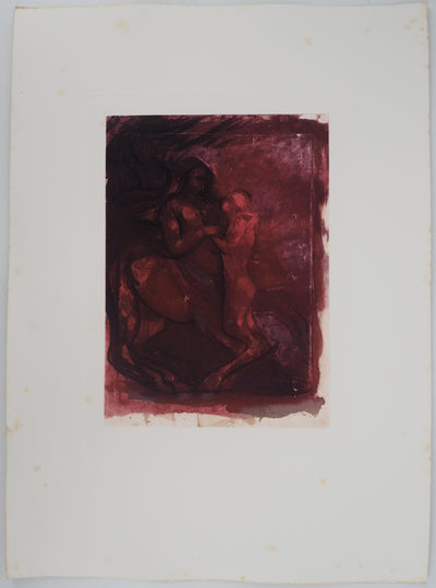 Auguste RODIN : Les centaures - Héliogravure (détail)