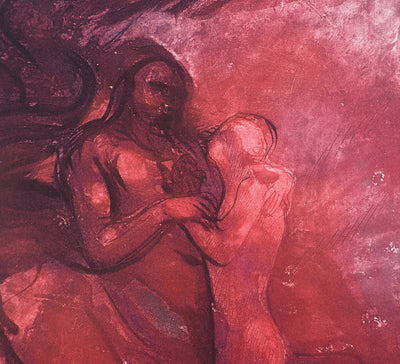 Auguste RODIN : Les centaures - Héliogravure (détail)