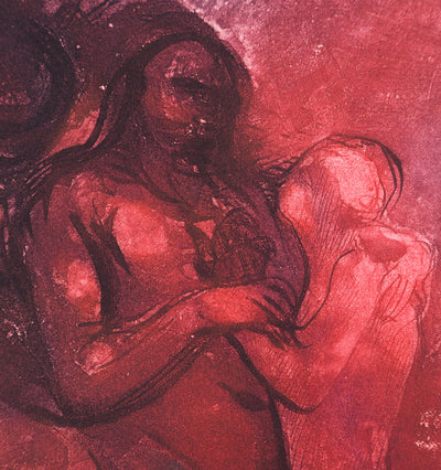 Auguste RODIN : Les centaures - Héliogravure (détail)