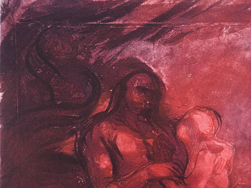Auguste RODIN : Les centaures - Héliogravure (détail)