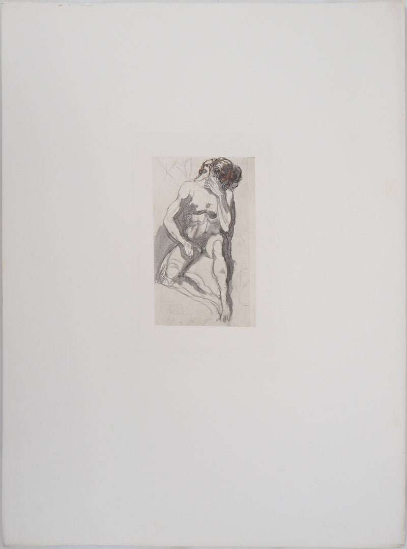 Auguste RODIN : Cerbère - Héliogravure (détail)