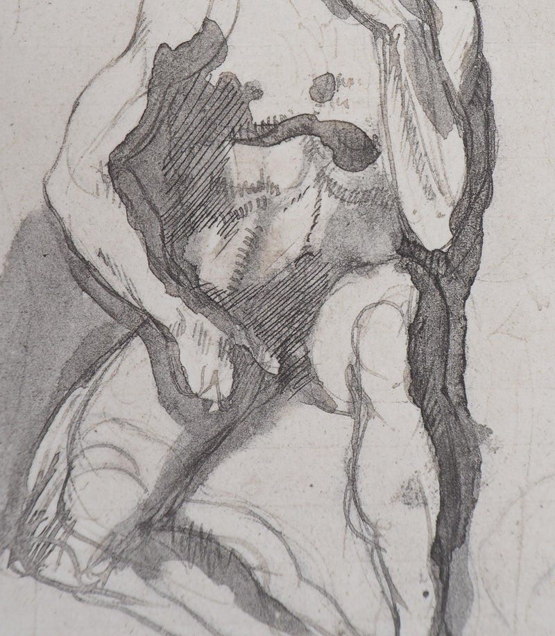 Auguste RODIN : Cerbère - Héliogravure (détail)