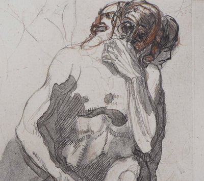 Auguste RODIN : Cerbère - Héliogravure (détail)