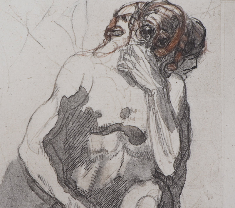 Auguste RODIN : Cerbère - Héliogravure (détail)
