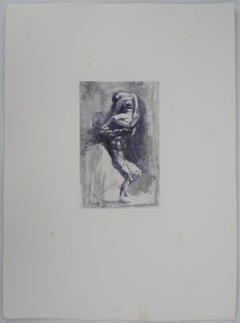 Auguste RODIN : Un couple - Héliogravure (détail)