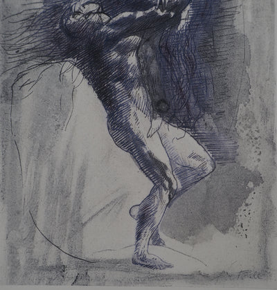 Auguste RODIN : Un couple - Héliogravure (détail)