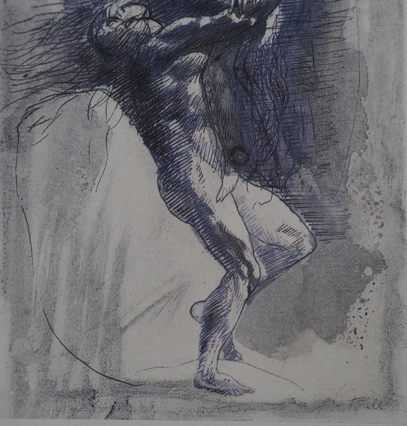 Auguste RODIN : Un couple - Héliogravure (détail)