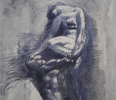 Auguste RODIN : Un couple - Héliogravure (détail)