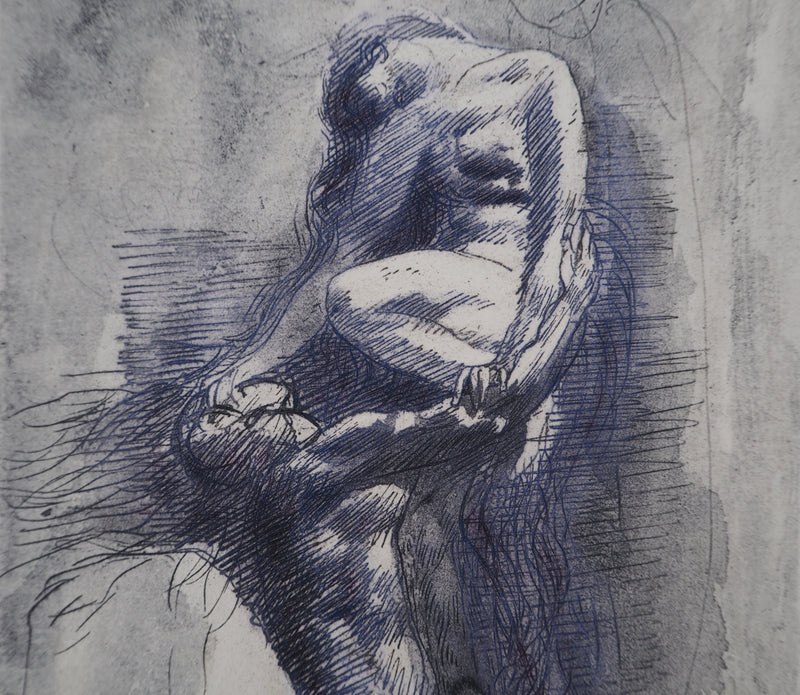 Auguste RODIN : Un couple - Héliogravure (détail)