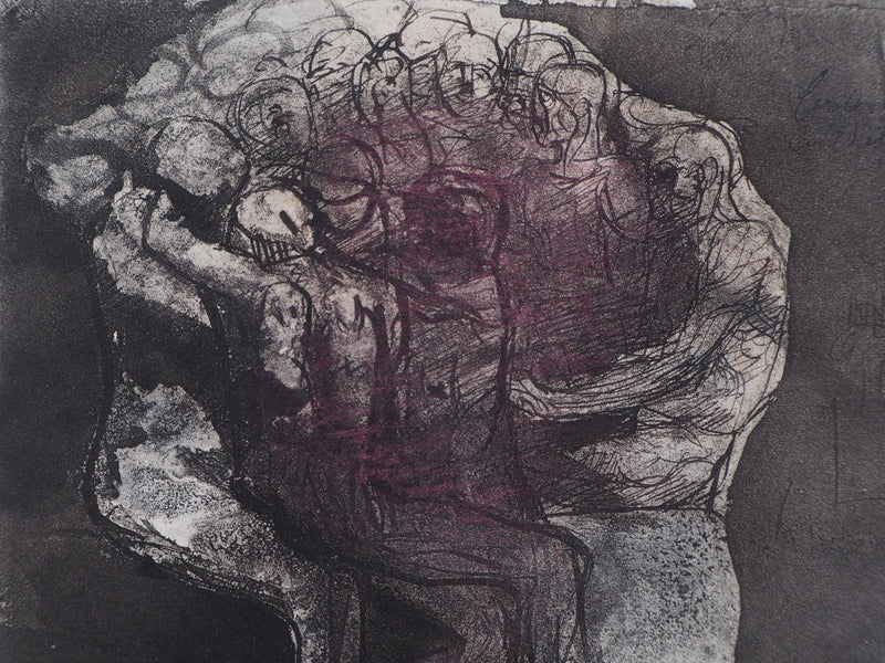 Auguste RODIN : La création - Héliogravure (détail)