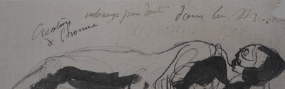 Auguste RODIN : Création de l'homme - Héliogravure (détail)