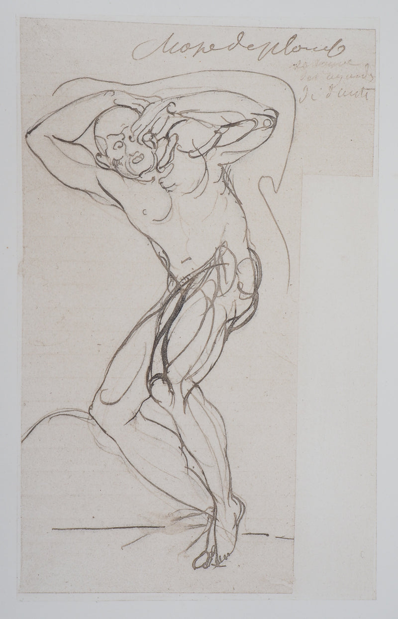 Auguste RODIN : Damné sous une chape de plomb - Héliogravure