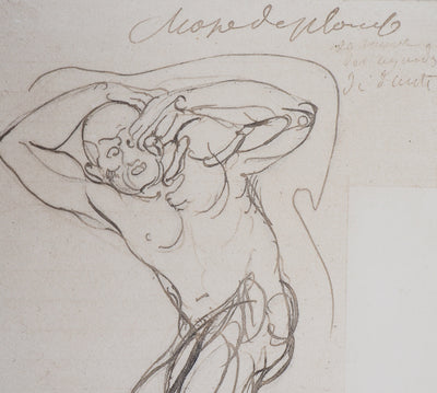 Auguste RODIN : Damné sous une chape de plomb - Héliogravure (détail)
