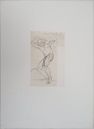 Auguste RODIN : Damné sous une chape de plomb - Héliogravure (détail)