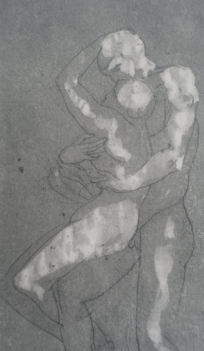 Auguste RODIN : La danse des amoureux - Héliogravure (détail)