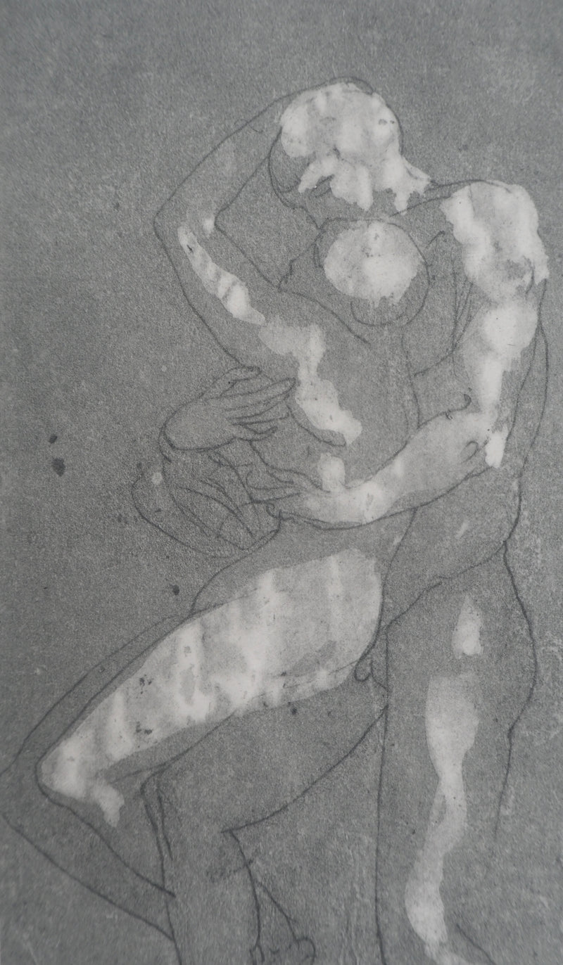Auguste RODIN : La danse des amoureux - Héliogravure (détail)
