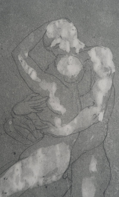 Auguste RODIN : La danse des amoureux - Héliogravure (détail)