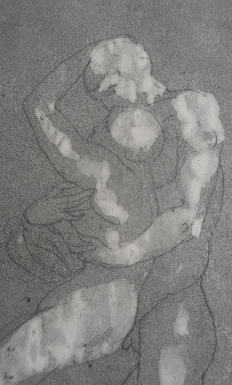 Auguste RODIN : La danse des amoureux - Héliogravure (détail)