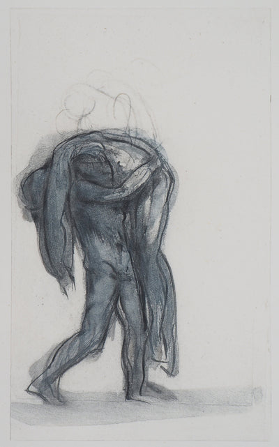 Auguste RODIN : Démon emportant une ombre - Héliogravure