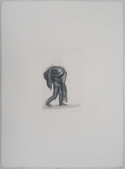 Auguste RODIN : Démon emportant une ombre - Héliogravure (détail)