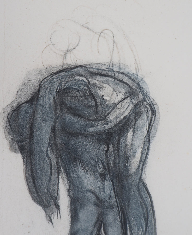 Auguste RODIN : Démon emportant une ombre - Héliogravure (détail)
