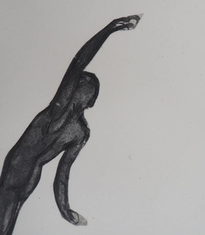 Auguste RODIN : Démon dans l'espace - Héliogravure (détail)