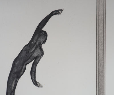 Auguste RODIN : Démon dans l'espace - Héliogravure (détail)