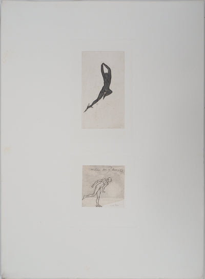 Auguste RODIN : Démon et ombre - Héliogravure (détail)