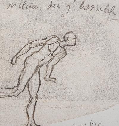 Auguste RODIN : Démon et ombre - Héliogravure (détail)