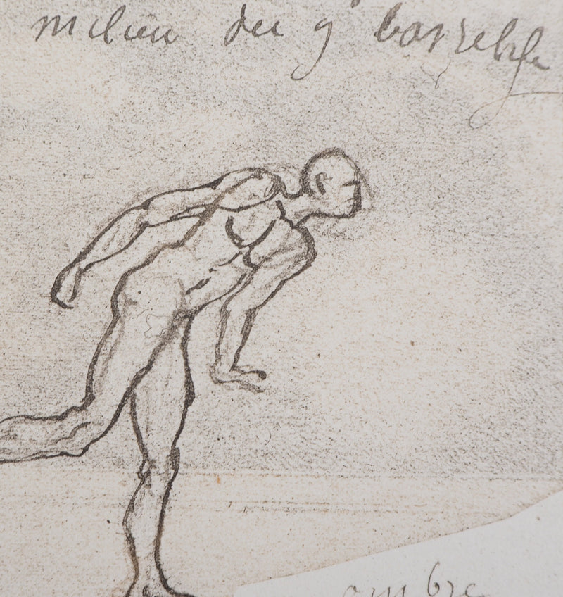Auguste RODIN : Démon et ombre - Héliogravure (détail)