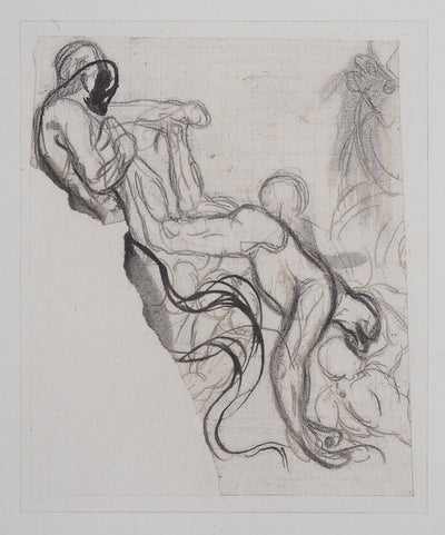 Auguste RODIN : Démon retirant une ombre du feu - Héliogravure