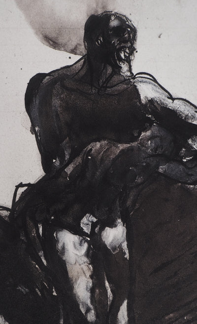 Auguste RODIN : L'enfant endormi - Héliogravure (détail)